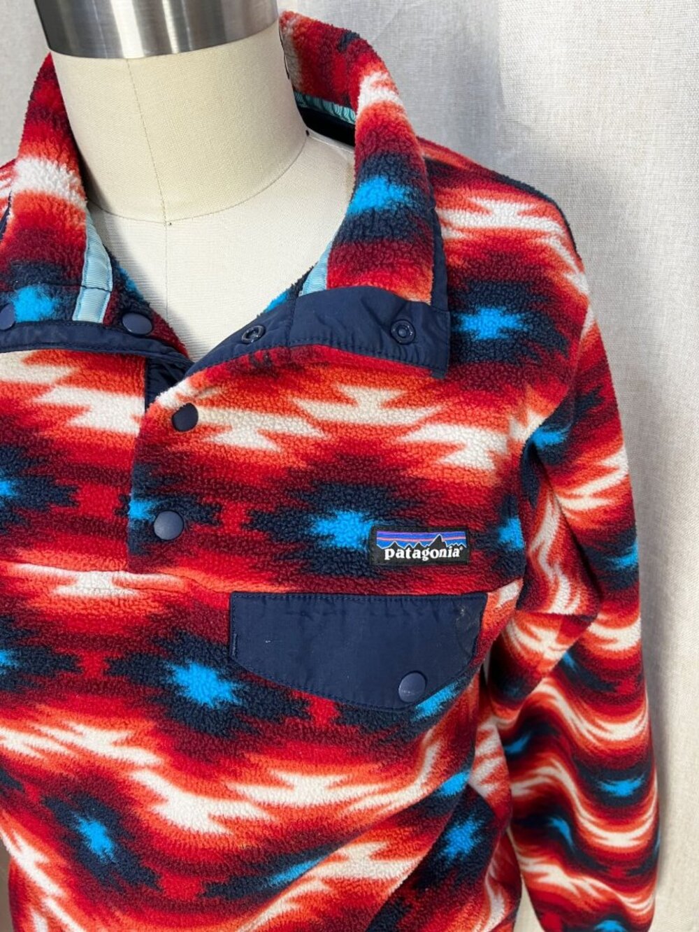 Patagonia Lightweight Synchilla® Snap-T® Pullover Sz S Wild Desert Aztec - Picture 4 of 9